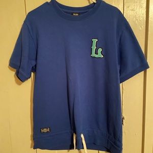 Blue Lifted Research Group Short Sleeve Crew Neck Size Large